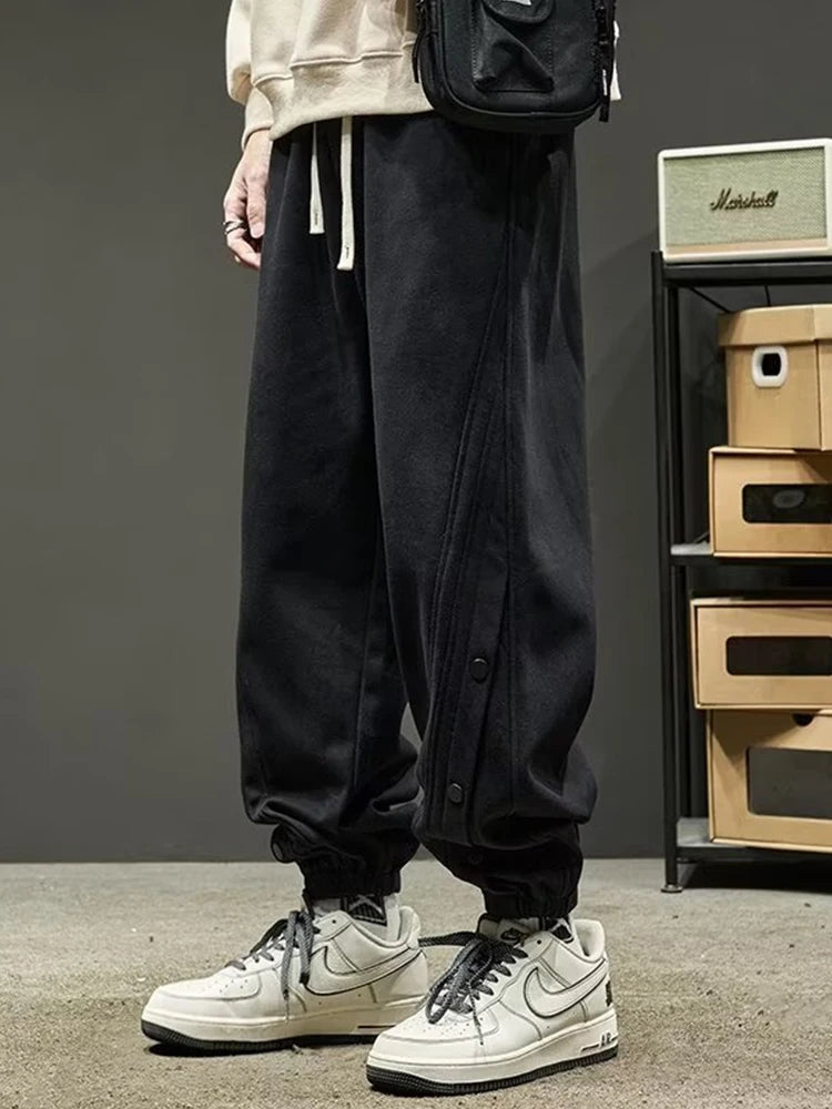 autumn casual joggers sports pants mens high street baggy breasted trousers 2024 new harajuku fashion y2k gym sweatpants unique joggers style 17
