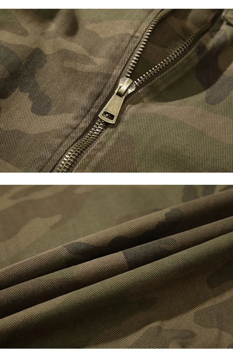 camouflage cargo motorcycle jacket men streetwear hip hop fashion retro loose casual short bomber jacket girl boyfriend coat unique cargo style 704