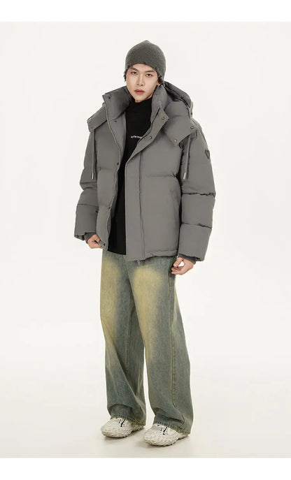 men women winter fashion loose casual cotton padded hooded parkas jacket campus boy gril thicken warm snow coat outerwear unique default style 1084