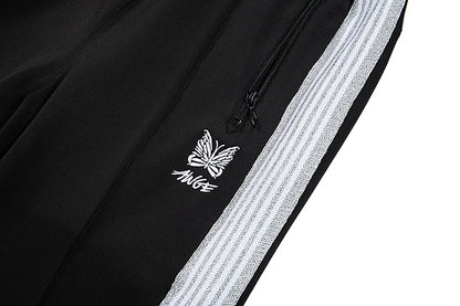 chaopai pattern embroidery loose casual pants side edge weaving straight leg pants men woman comfortable trousers unique default style 4663