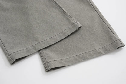 solid color straight casual ropa hombre mens jeans streetwear pocket baggy cargo pants loose casual denim trousers oversized unique cargo style 2921