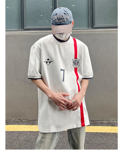 Summer American retro high street niche tops trendy brand ins fashion design oversize couple short-sleeved T-shirt y2k tops emo Street King Limited