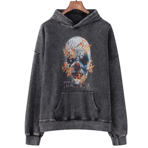 "Broken Clown" Unisex Men Women Streetwear Graphic Hoodie Daulet Apparel