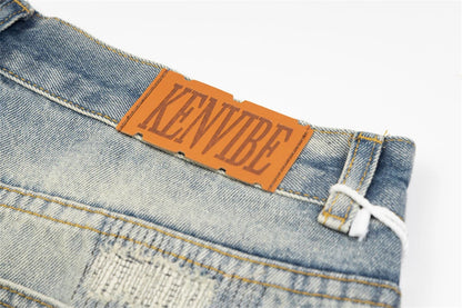 mens fashion ripped jeans blue straight baggy jeans trousers luxury loose casual distressed denim pants male 1 unique jeans style 4459