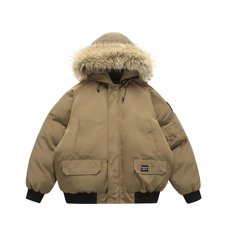 men winter streetwear loose casual fashion cotton padded hooded parkas bomber jacket women oversize thicken coat outerwear unique default style 995