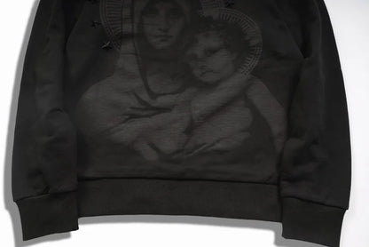 New 2022 Novelty Men Stereo Star Virgin Mary Halo Hoodies Hoody hooded Sweatshirts velvet Cotton Drake Thicken Fleece #E36 Street King Limited