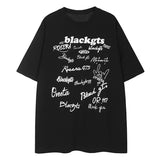 Men's Letter Print T-Shirt High Street Hip Hop Harajuku Streetwear Summer Oversized Loose Tees Heavy Cotton Short Sleeve Tops Street King Limited