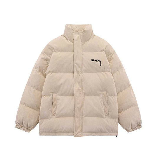 winter jacket parkas streetwear harajuku solid color corduroy thick warm bubble padded coat hip hop fashion casual puffer jacket urban fashion pants