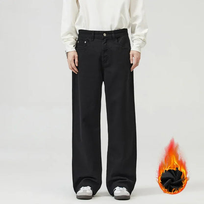men solid color denim wide leg straight streetwear fashion loose casual jeans pants women y2k jeans trousers unique jeans style 1720