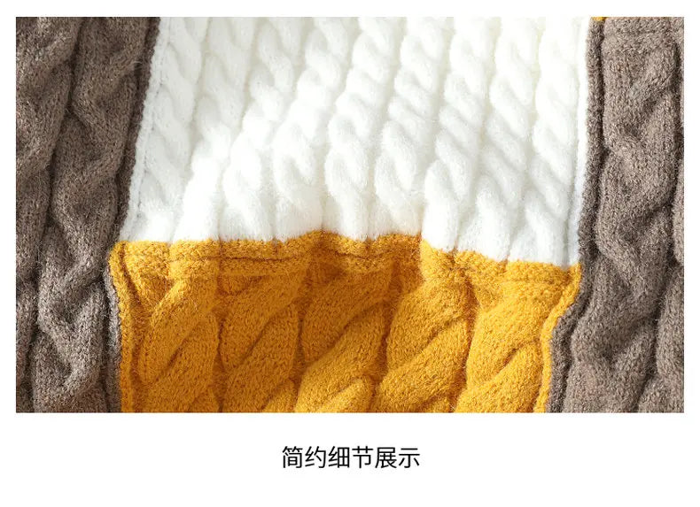Autumn Men's Twist Braid Sweater Fashion Pullovers Winter Thick Knit Sweaters Streetwear Solid Warm O Neck Jumper Pullover Street King Limited
