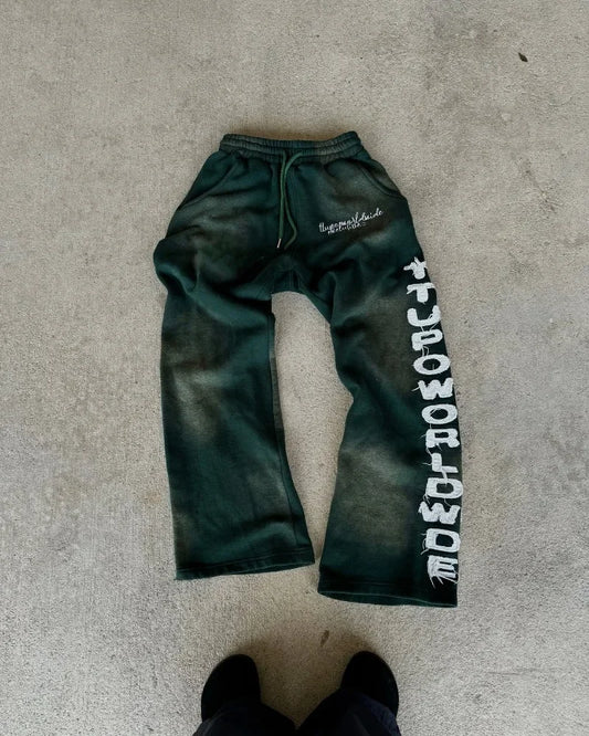 Spring and Autumn Alphabet Pattern Embroidered Pattern Casual Pants Women Y2K Street Hip Hop Harajuku High Waist Wide Leg Pants Street King Limited