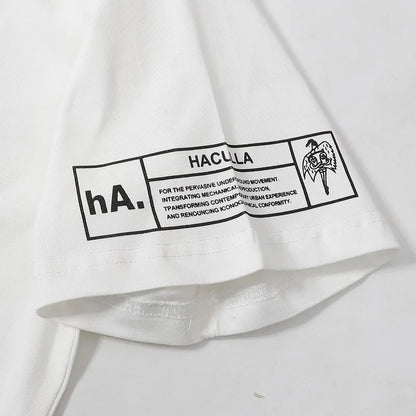 HACULLA T Shirts Men Woman Spring Summer White 1:1 Good Quality O-Neck Casual Vintage Top Tees Street King Limited