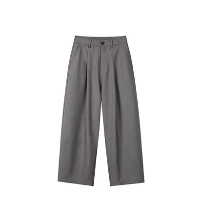 autumn winter plus velvet casual trouser men fashion loose thicken straight suit pant office man trousers unique default style 2178