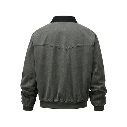 y2k high street solid color lapel thick winter jackets for men chaquetas hombre baggy casual fleece padded coat oversized clean everyday pants
