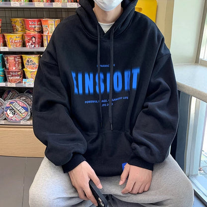 Spring Retro Letter Printed Hoodies Hombre 2024 New Personality Loose Streetwear Pullover Sweatshirts Y2K Fleece Hoodie Clothes Street King Limited