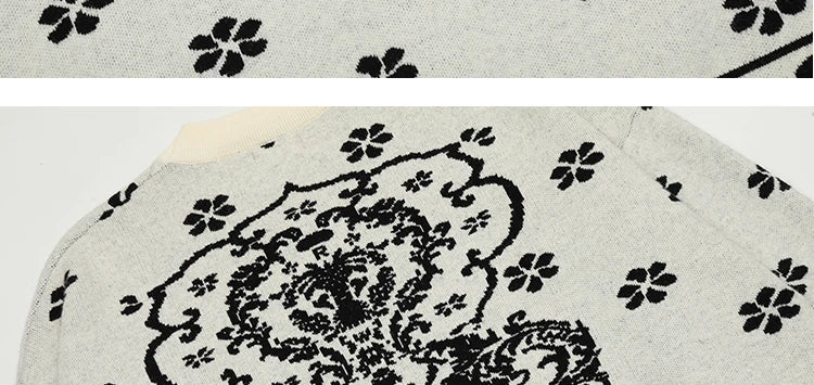 New 2023 Men Luxury Paisley West Coast CRIPS Gentleman Classic Cotton Knit Casual Sweaters Pullover Asian Size High Drake #528 Street King Limited
