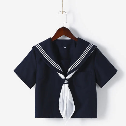 Navy Sailor Outfit Japanese Style School Uniform Skirt Girls JK Uniforms Student Sailor Dress Korean Student Seifuku COS Costume Street King Limited