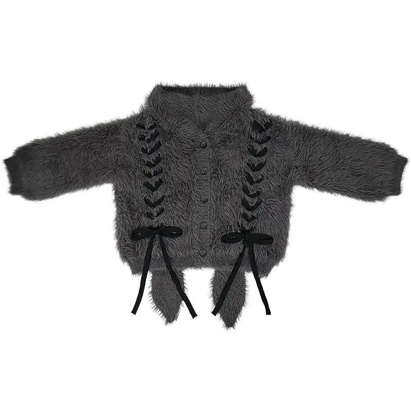 plush faux mink fur thick cardigan sweater jacket for women pro choice loose medium to long style coat women winter y2k tops unique default style 738