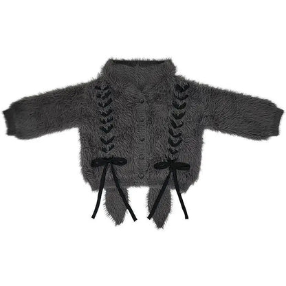plush faux mink fur thick cardigan sweater jacket for women pro choice loose medium to long style coat women winter y2k tops unique default style 738