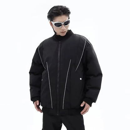 Winter Thickening Flying Baseball Uniform Solid Multi Pocket Simplicity Warm Cotton Jacket 2024 New Streetwear Male Parkas Street King Limited