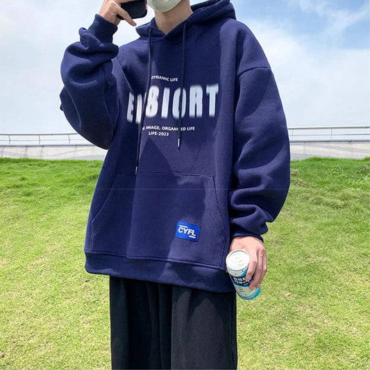 Spring Retro Letter Printed Hoodies Hombre 2024 New Personality Loose Streetwear Pullover Sweatshirts Y2K Fleece Hoodie Clothes Street King Limited