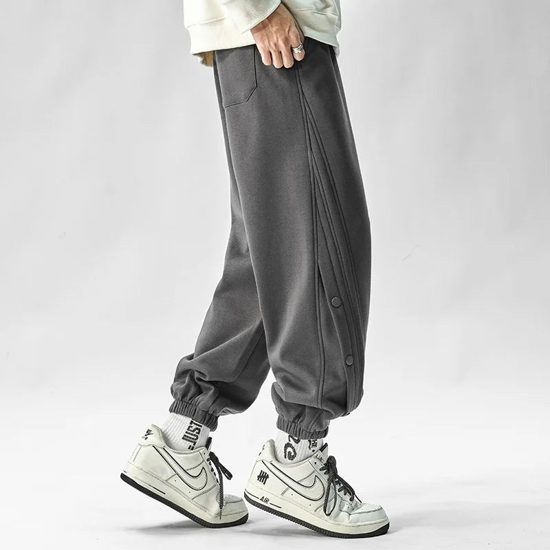 autumn casual joggers sports pants mens high street baggy breasted trousers 2024 new harajuku fashion y2k gym sweatpants unique joggers style 5