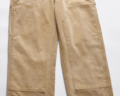 High Street Vibe Style Sashes Straight Baggy Cargo Pants for Men Y2K Harajuku Cleanfit Casual Denim Trousers Oversized Jeans Street King Limited
