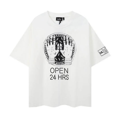 HACULLA T Shirts Men Woman Spring Summer White 1:1 Good Quality O-Neck Casual Vintage Top Tees Street King Limited