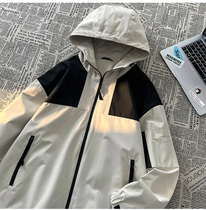 american style clash color waterproof jacket for men new outdoor climbing windbreaker casual punching jackets male coats unique default style 5155