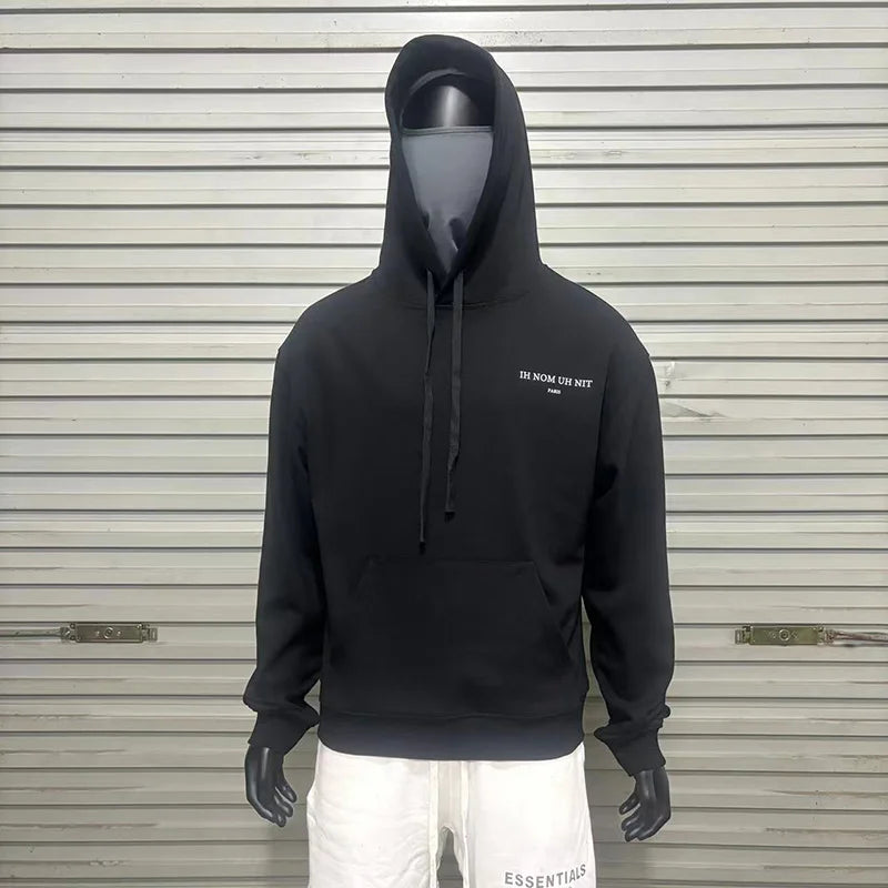 Black Rice White IH NOM UH NIT Hoodies Roses Masked Men Printing Loose Casual Lovers Men Woman Pullover Sweatshirts Street King Limited