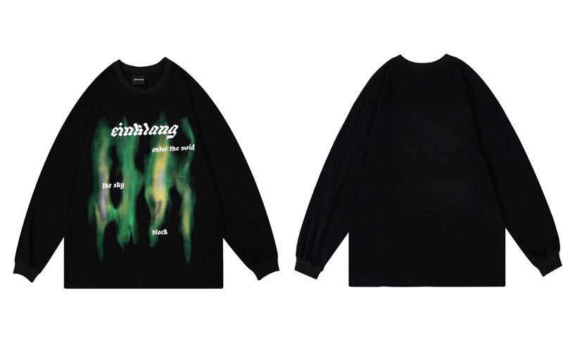 "Green Smoke" Unisex Men Women Streetwear Graphic Sweatshirt Daulet Apparel