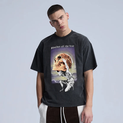 Rainbowtouches Washed T Shirts Men's Casual Clothing Popular Oversized T-shirt Fashion Design Vintage Street Wear Stylis Street King Limited