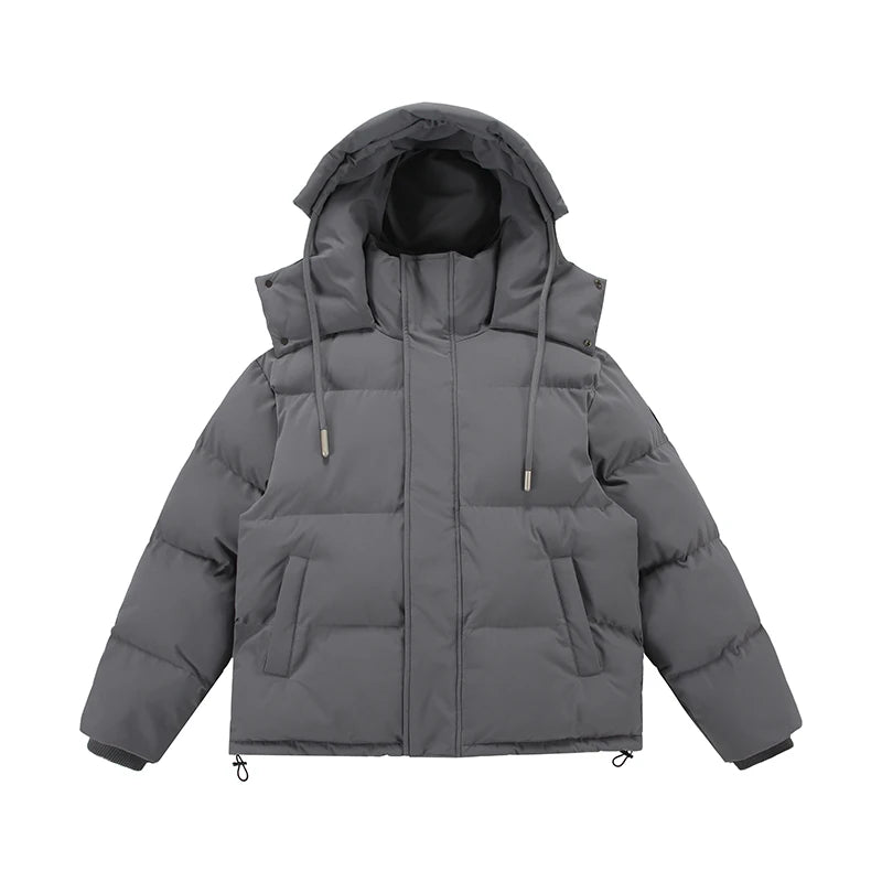 men women winter fashion loose casual cotton padded hooded parkas jacket campus boy gril thicken warm snow coat outerwear unique default style 1107