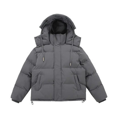 men women winter fashion loose casual cotton padded hooded parkas jacket campus boy gril thicken warm snow coat outerwear unique default style 1107