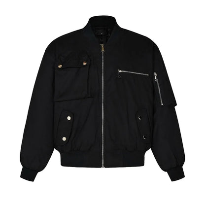 High Street Pilot Cotton Jackets Mens Thickening Winter Tooling Trendy Profile Warm Bomber Coats Unisex Baseball Collar Parkas Street King Limited