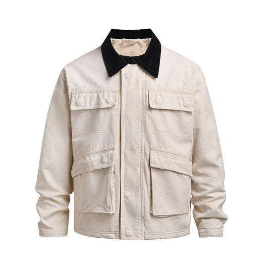 y2k classic four pockets vintage washed padded cotton jacket for men and women lapel baggy casual thick winter coat ropa hombre clean everyday pants