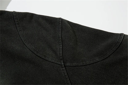 Vintage Zip Up Hoodie Jacket Y2K Punk Gothic Loose Washed Hooded Sweatshirt Coat 2024 Harajuku Cotton Streetwear Street King Limited