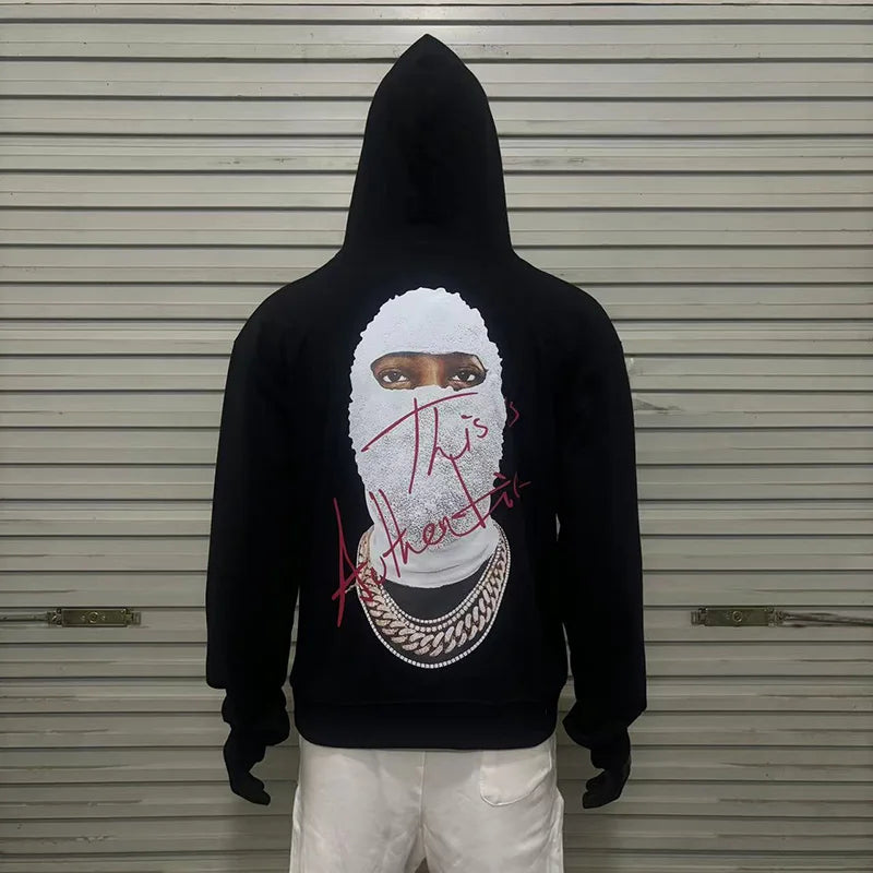 Black Rice White IH NOM UH NIT Hoodies Roses Masked Men Printing Loose Casual Lovers Men Woman Pullover Sweatshirts Street King Limited
