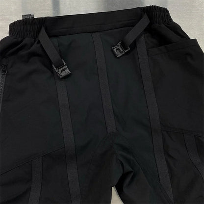 undermycar functional strap high street pure cotton pants unique default style 1919