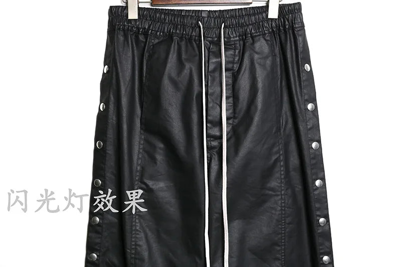 new men 2023 rick waxed workwear breasted rivet sides cargo comfortable cotton parkour sweat casual pants sweatpants tag 721 unique joggers style 5054