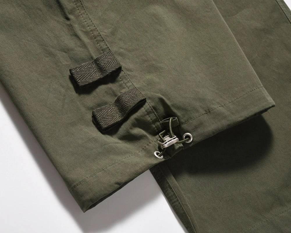 y2k high street multi pockets pleated drawstring cargo pants for men straight pantalones hombre baggy trousers oversized unique cargo style 777