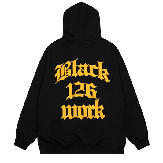 "Back To Work" Unisex Men Women Streetwear Graphic Hoodie Daulet Apparel