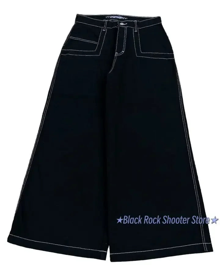 hip hop letter embroidery baggy jeans harajuku y2k streetwear wexwear jeans gothic pants womens high waist wide leg trousers denim street jeans