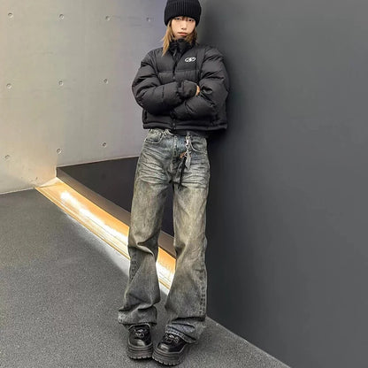 Harajuku Streetwear Washed Dirty Baggy Blue Jeans for Men and Women Straight Vintage Casual Denim Trousers Ropa Hombre Cargos Street King Limited