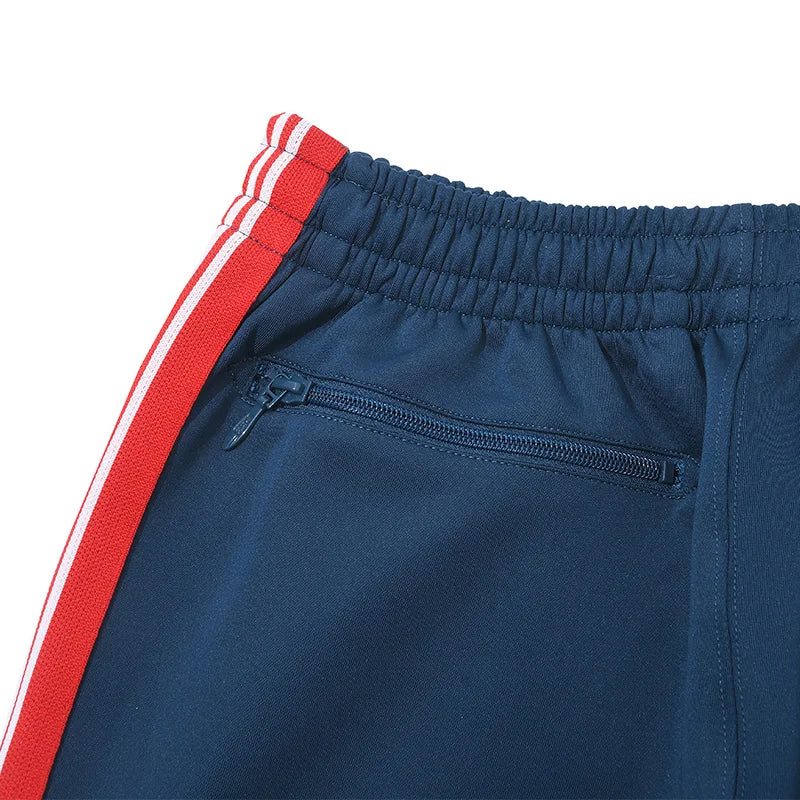sea blue casual pants men woman loose comfortable side edge weaving stripe embroidery drawstring joggers sweatpants urban active pants