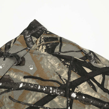 men camouflage cargo shorts 2024 summer fashion tactical shorts cropped pants streetwear hip hop harajuku shorts y2k military streetwear pants