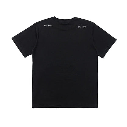 C.E T-shirts Men Woman Good Quality Cotton Casual Loose Vintage Abstract Face Printing Summer O-Neck CAVEMPT Top Tee Street King Limited