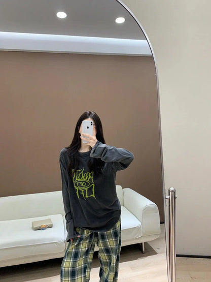 2024 New Arrival We11D- Brand Fashion Autumn High-Street Letter Foaming Cotton Casual Loose Distressed Sweater Pullover Street King Limited