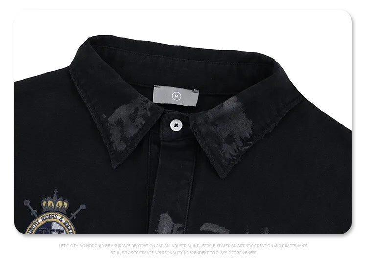 Embroidered patchwork shirt Street King Limited