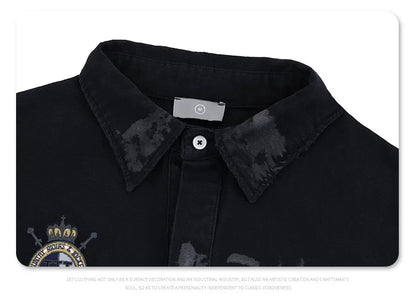 Embroidered patchwork shirt Street King Limited